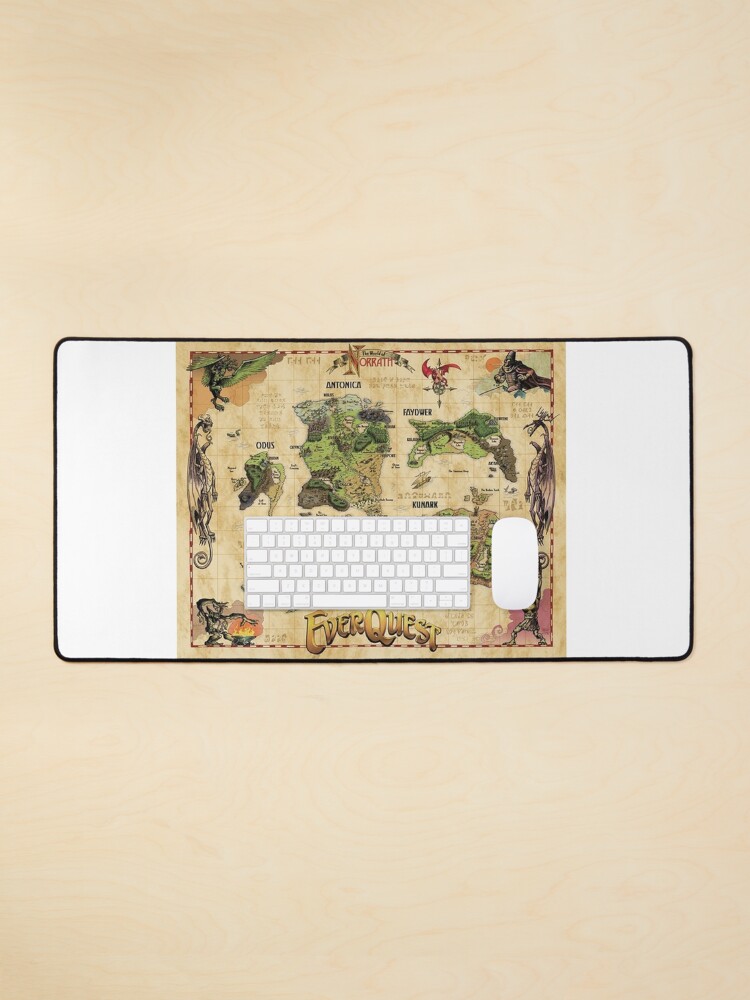 Aperçu 1 sur 5. Tapis de souris avec l'œuvre Everquest Carte du monde de Norrath créée et vendue par riesgoldstein.