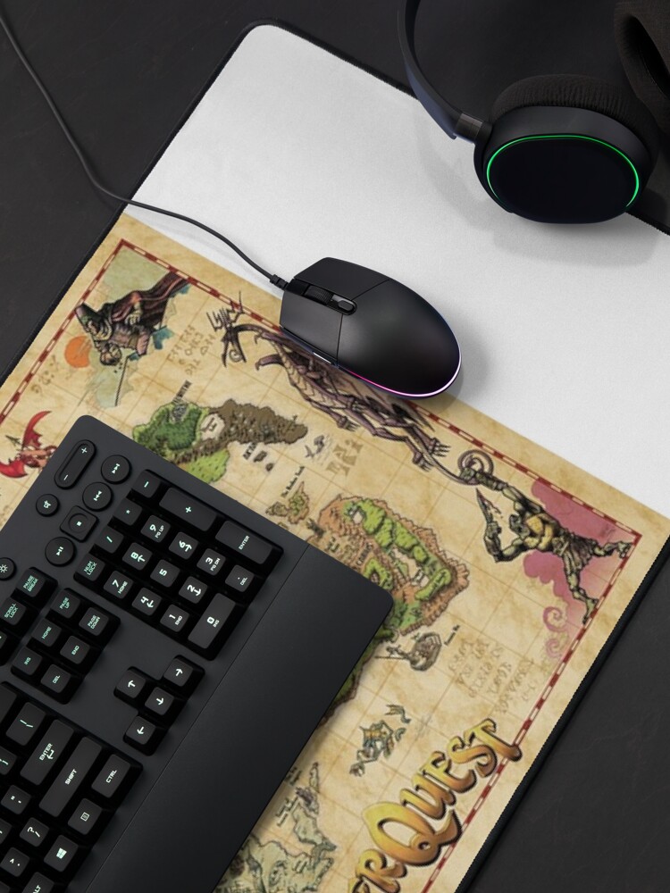 Aperçu 4 sur 5. Tapis de souris avec l'œuvre Everquest Carte du monde de Norrath créée et vendue par riesgoldstein.