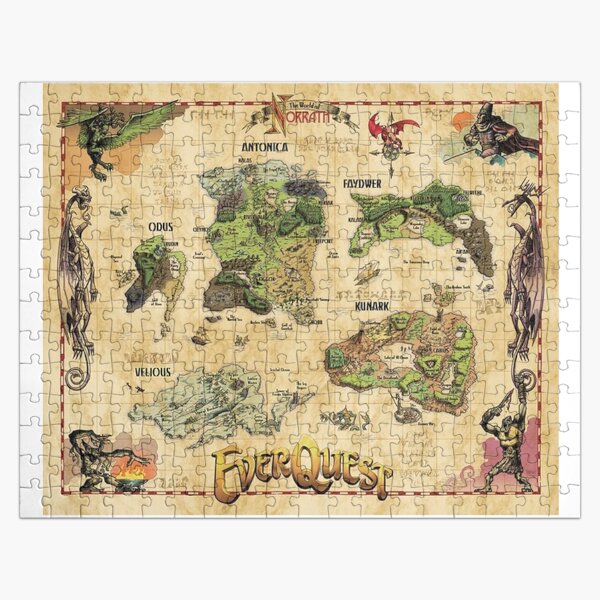 Vista previa del artículo con la obra «Everquest Mundo de Norrath Mapa», diseñado y vendido por riesgoldstein.