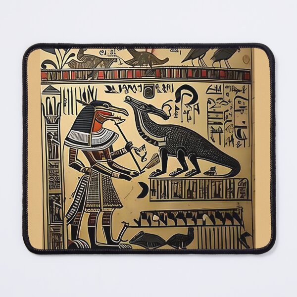 Item preview, Dinosour trainig by ancient Egyptions_AI art designed and sold by Thilina Kasthuriarachchi.