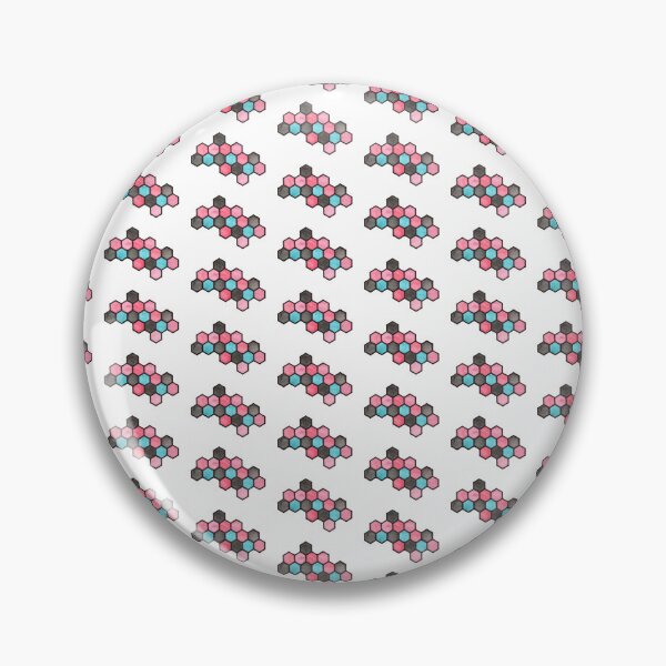 Item preview, Pink, Blue and Grey Honeycomb Design designed and sold by greyjayarts.
