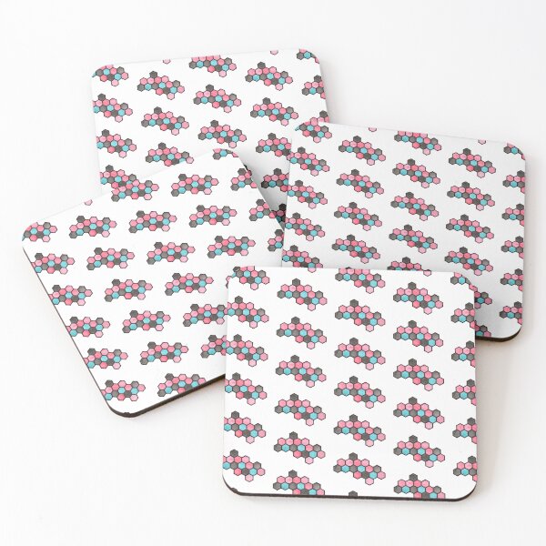 Item preview, Pink, Blue and Grey Honeycomb Design designed and sold by greyjayarts.