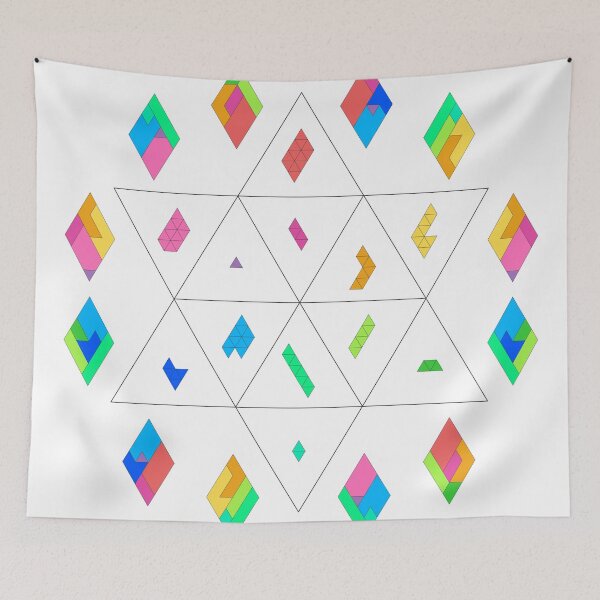 Item preview, Geometric Magic Hexagram with Diamonds designed and sold by puzzlewocky.