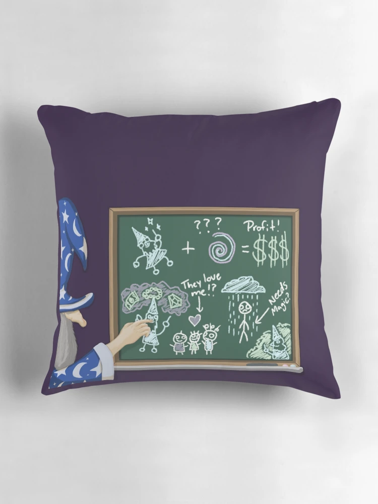 Thumbnail 3 of 4, Pillow, Wizard Math designed and sold by plotDriving-NPC.