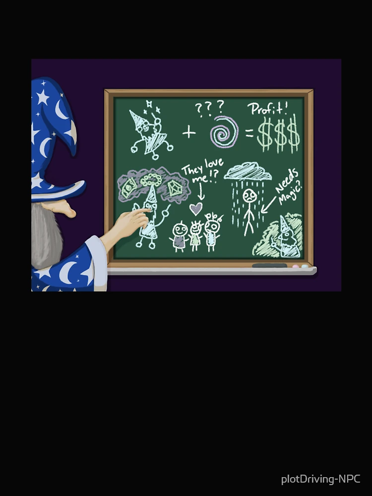 Thumbnail 4 of 4, Boxy T-Shirt, Wizard Math designed and sold by plotDriving-NPC.