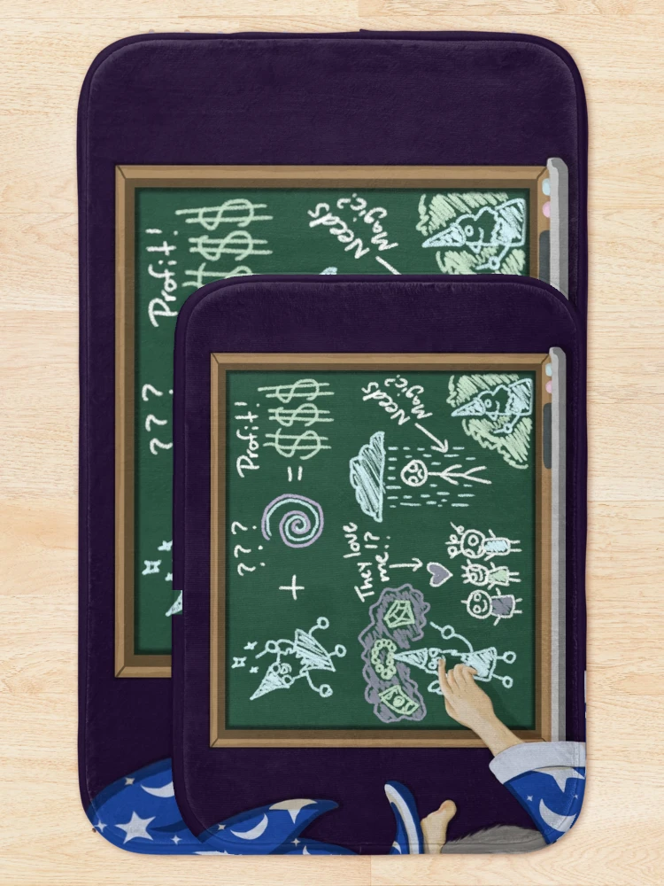 Thumbnail 5 of 6, Bath Mat, Wizard Math designed and sold by plotDriving-NPC.