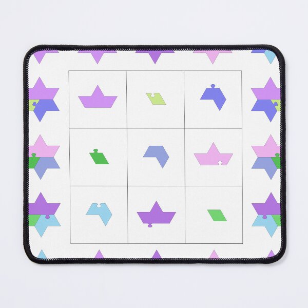 Item preview, Geometric Magic Square with Hexagrams white background designed and sold by puzzlewocky.