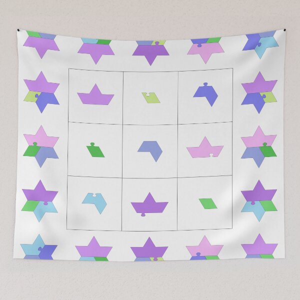 Item preview, Geometric Magic Square with Hexagrams designed and sold by puzzlewocky.