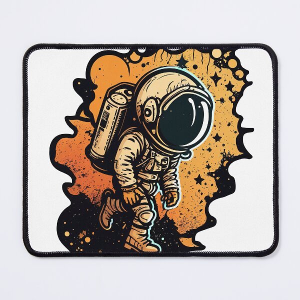 Item preview, Cute Astronous walking in orange background designed and sold by Dontobiasshop.