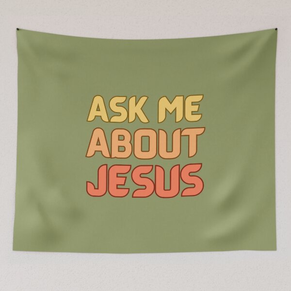 Item preview, Ask Me About Jesus - Christian tees designed and sold by Encourage2022.