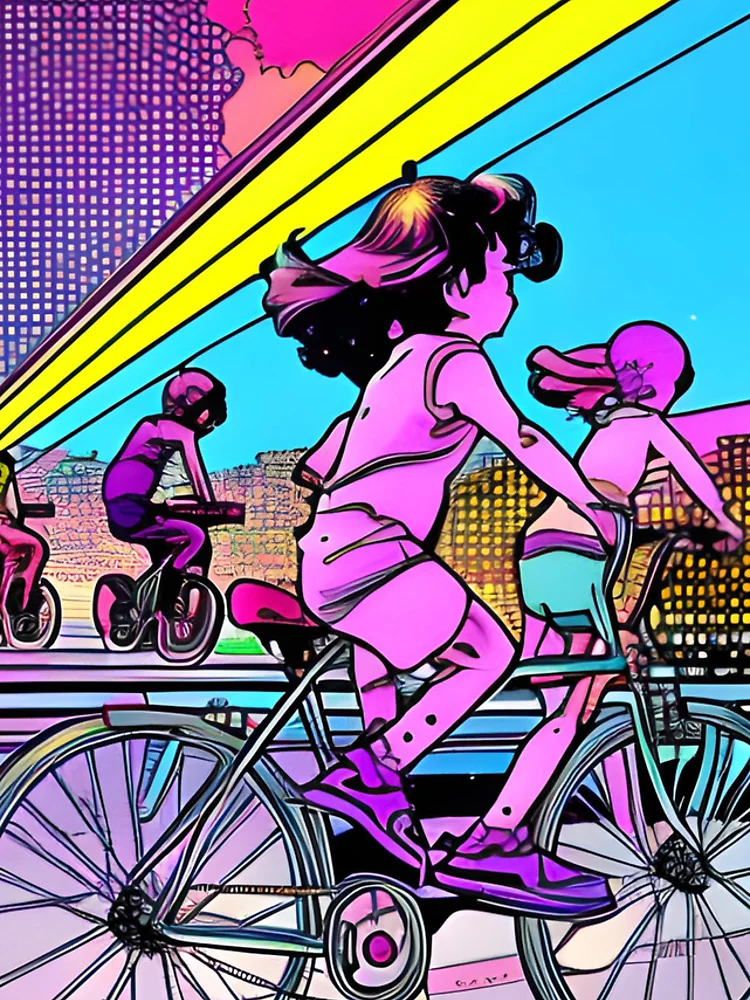 Thumbnail 4 of 4, iPhone Case, Spring Time Bike Ride designed and sold by CHADHAIR.