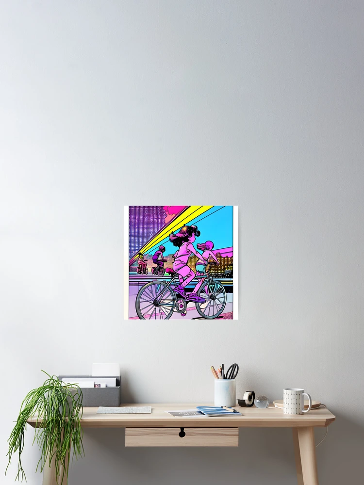 Thumbnail 2 of 3, Poster, Spring Time Bike Ride designed and sold by CHADHAIR.