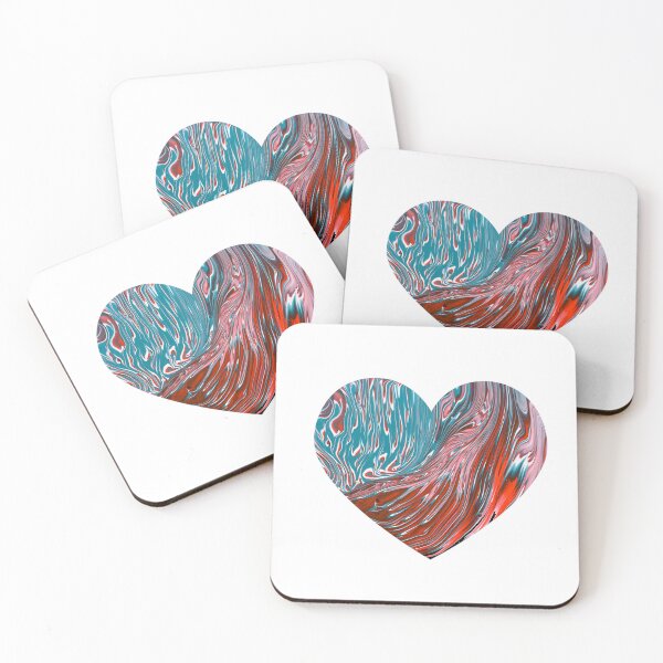 Item preview, Orange and Blue Painted Heart designed and sold by greyjayarts.