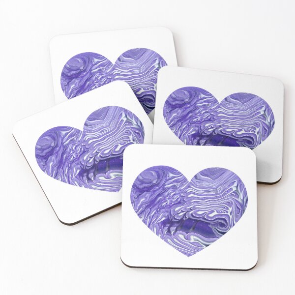 Item preview, Purple and White Painted Heart designed and sold by greyjayarts.