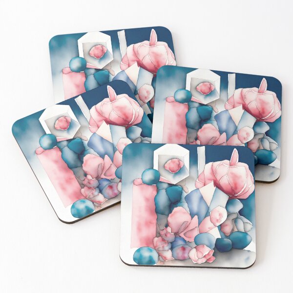 Item preview, Watercolor clutter Pink and Blue 002 designed and sold by ElectraW.