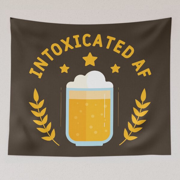 Item preview, Intoxicated AF beer glass text typography | Morcaworks designed and sold by Morcawork.