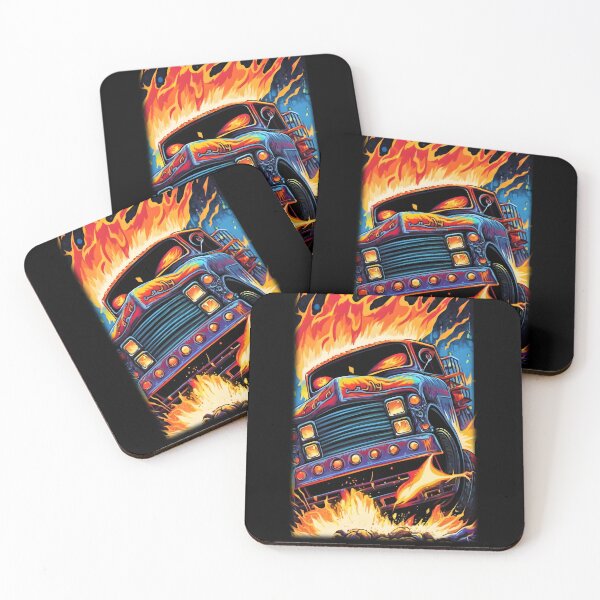 Item preview, Monster Truck With Flames- Full Sized Graphic designed and sold by StreetShirts1.