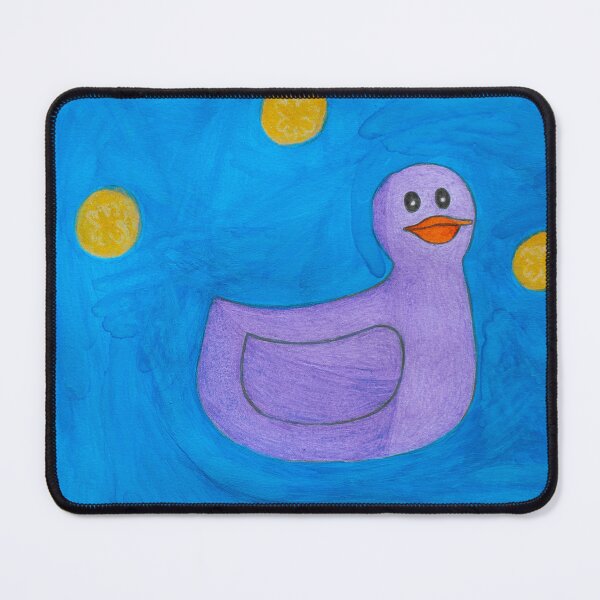 Item preview, Rainbow Rubber Duckies - Indigo Rubber Duckie with Blue Background designed and sold by Caseymakesart.