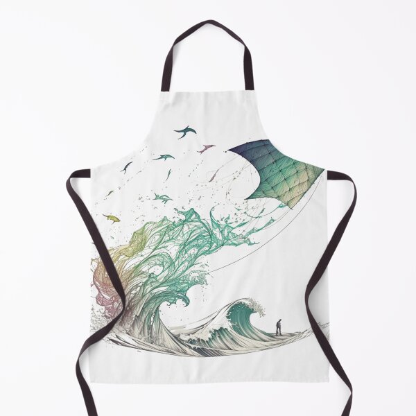 Item preview, line art wave kite designed and sold by Richstd.