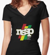 North Shore Surf Photos - Logo T Women's Fitted V-Neck T-Shirt