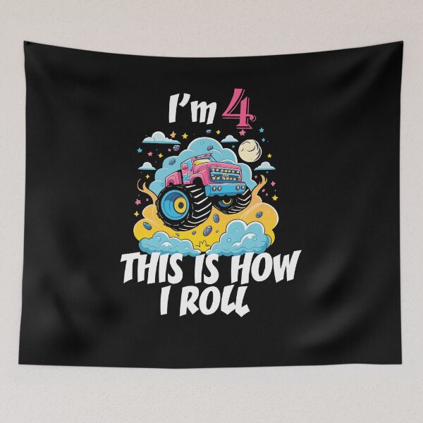 Item preview, Kids 4 Year Old Shirt 4th Birthday Boy Monster Truck Car T Shirt T-Shirt designed and sold by StreetShirts1.