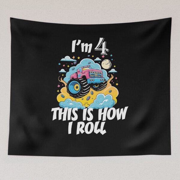 Item preview, Kids 4 Year Old Shirt 4th Birthday Boy Monster Truck Car T Shirt T-Shirt designed and sold by StreetShirts1.