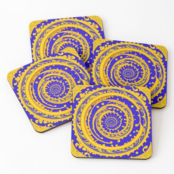 Item preview, Spiral Gold On Royal Blue - SPIRALS designed and sold by internlvisions.