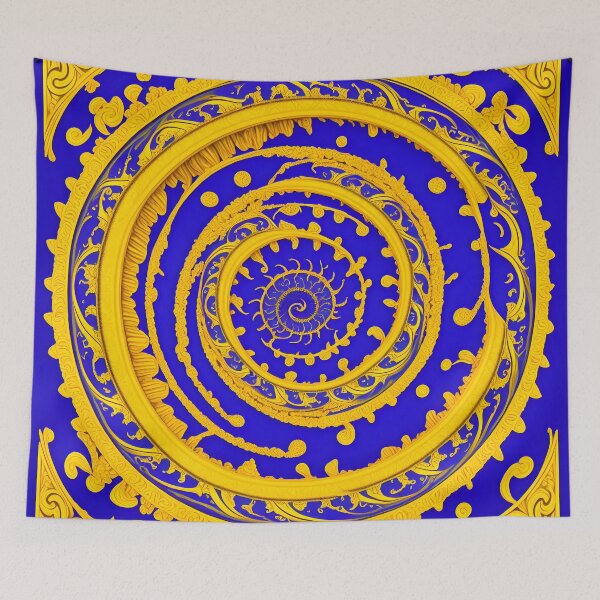 Item preview, Spiral Gold On Royal Blue - SPIRALS designed and sold by internlvisions.