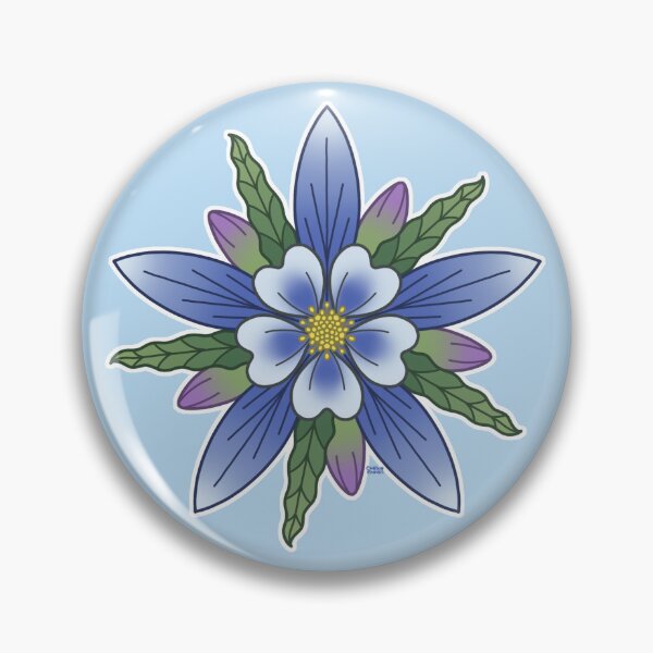 Item preview, Blue Columbine Flower designed and sold by ChewyEnnui.