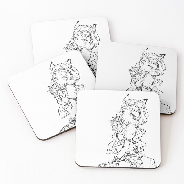 Item preview, Neko Steampunk Girl Inking  designed and sold by Yatticeee.