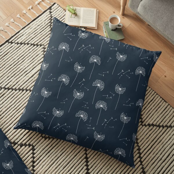 Floral pattern of dandelions Floor Pillow