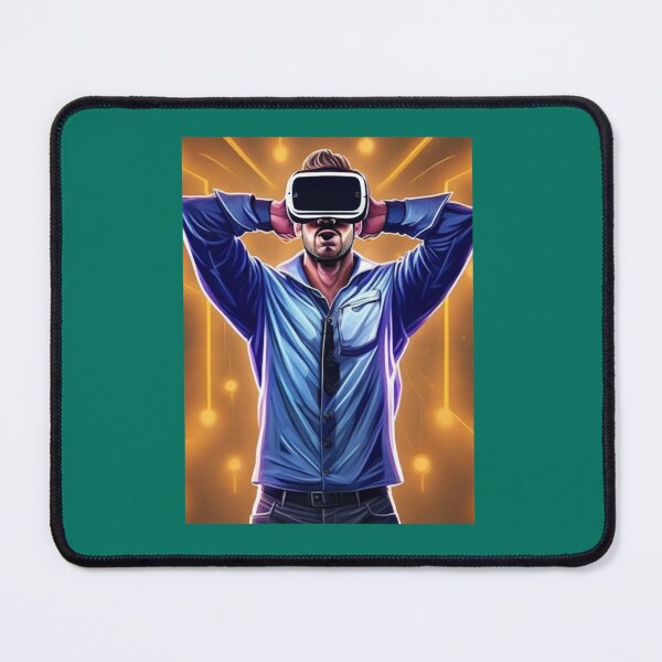 Item preview, A geeky gamer dad in a virtual reality game   designed and sold by travidbrown.