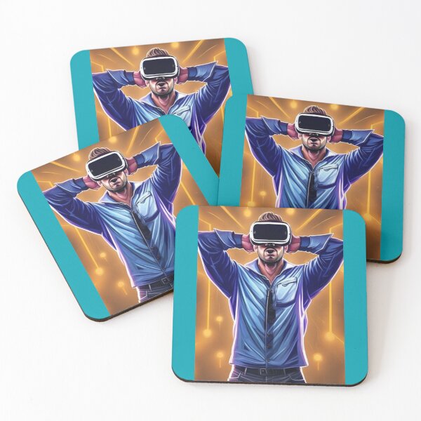 Item preview, A geeky gamer dad in a virtual reality game   designed and sold by travidbrown.