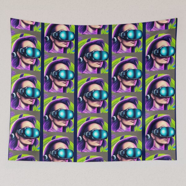 Item preview, A geeky gamer girl in a virtual reality game Graphic  designed and sold by travidbrown.