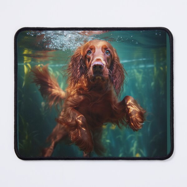 Item preview, Irish Setter swimming underwater designed and sold by ebrawne.
