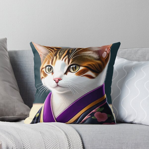 Item preview, Beautiful Cat Wearing Japanese Kimono designed and sold by ArtisticAllure1.