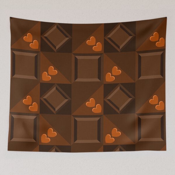 Item preview, chocolate check print designed and sold by Chaotic Homewares.