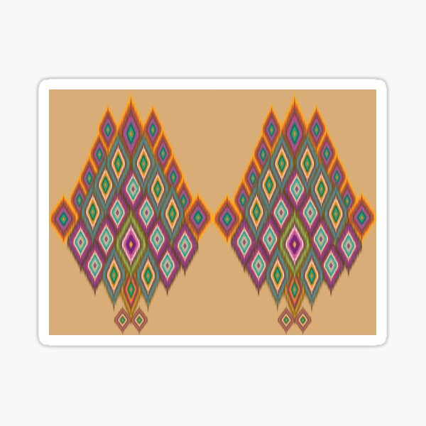 Item preview, Peacock ikat style designed and sold by Muemai88.
