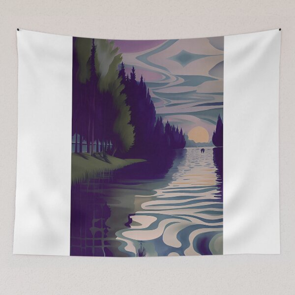 Item preview, The Sunset on the Violet River designed and sold by NanaB-Art.