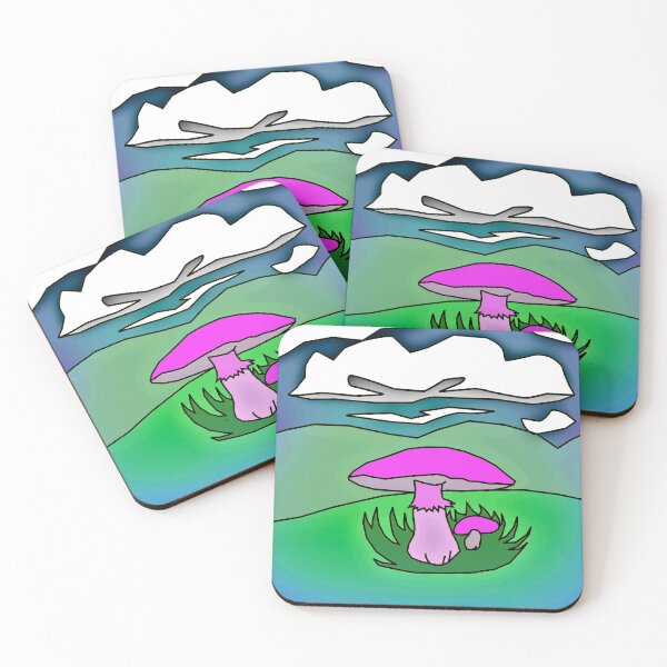Item preview, pink mushroom under cloud 2023 designed and sold by tileartwork.
