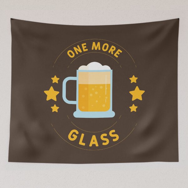 Item preview, One more glass beer alcohol logo text | Morcaworks designed and sold by Morcawork.