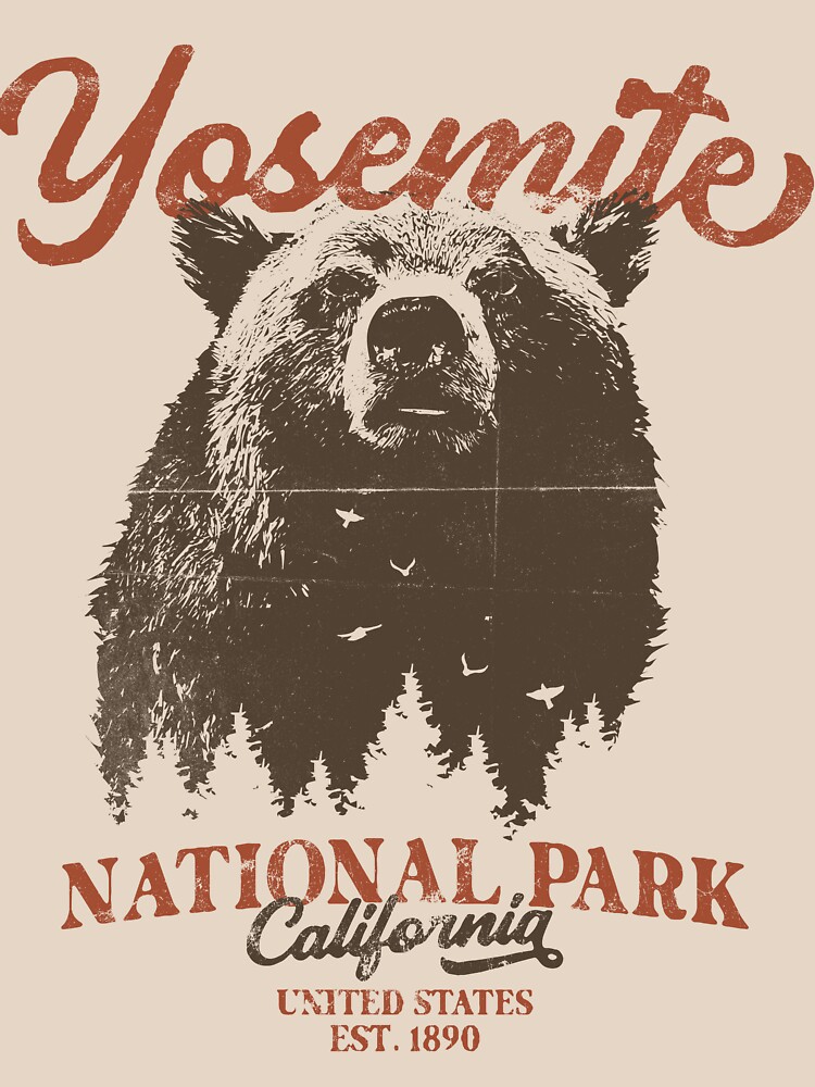 Discover Retro Yosemite National Park California Black Bear | Essential T-Shirt 