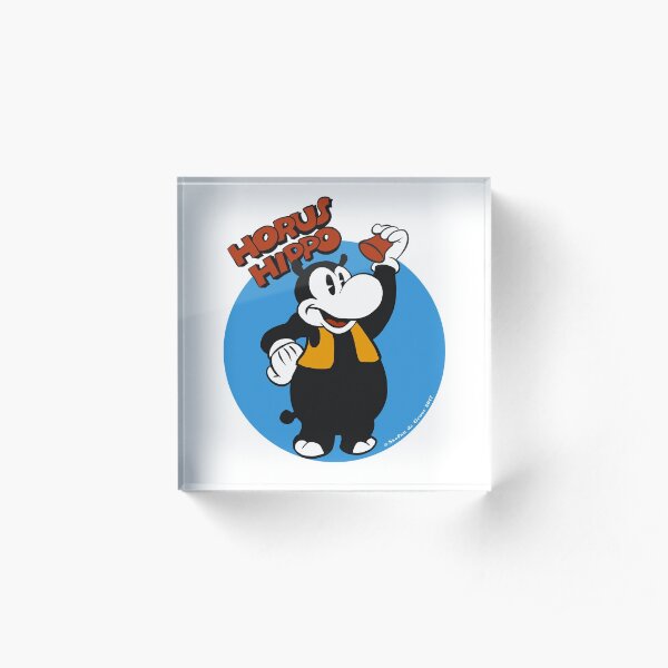 Horus Hippo Greeting Acrylic Block