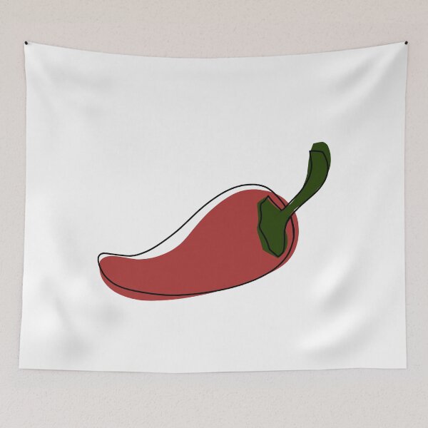 Item preview, Minimalist red jalapeno paper designed and sold by anycolorart.