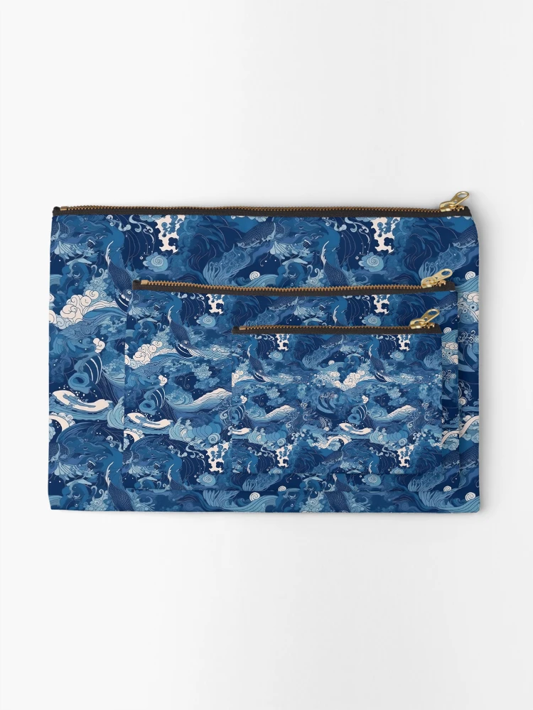 Thumbnail 2 of 4, Zipper Pouch, Water Element Pattern  designed and sold by RooArtistry.