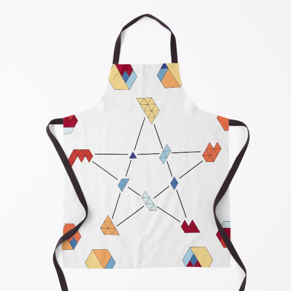 Item preview, Geometric Magic Pentagram with Hexagons white background designed and sold by puzzlewocky.