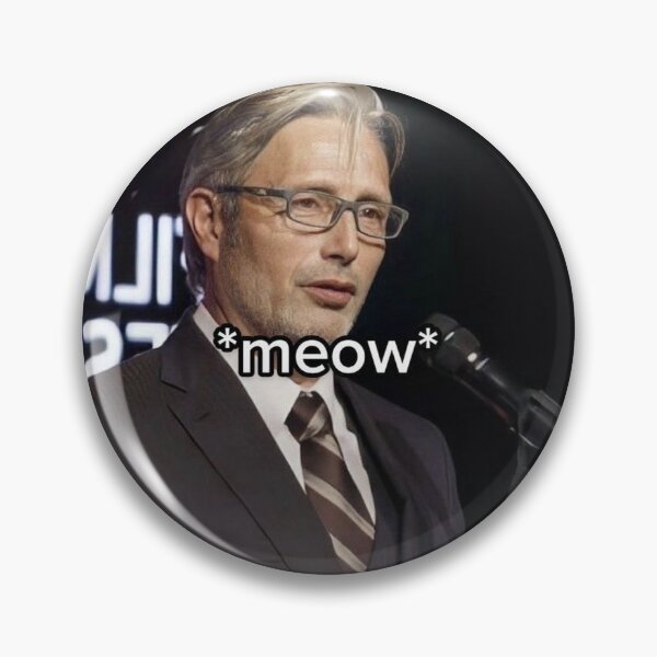 Item preview, mads mikkelsen / hannibal lecter accidental meow designed and sold by cannibalcompost.