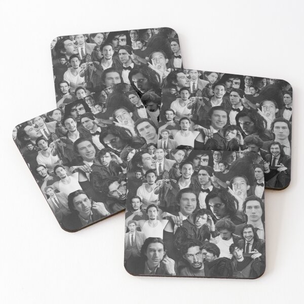 Item preview, Adam Driver Abstract Collage - Black and White Aesthetics designed and sold by CollageHeaven.