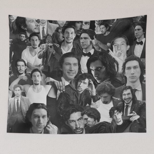 Item preview, Adam Driver Abstract Collage - Black and White Aesthetics designed and sold by CollageHeaven.