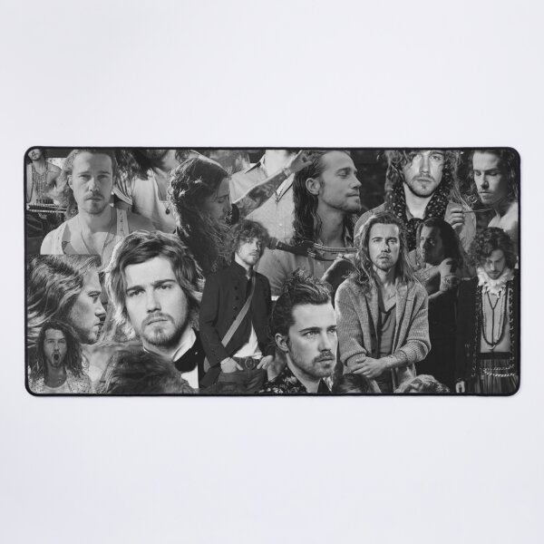 Item preview, Julien Doré French Singer Abstract Collage - Black and White Version designed and sold by CollageHeaven.